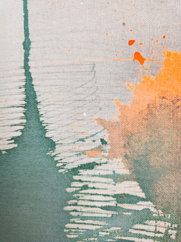 Acryl auf roher Leinwand