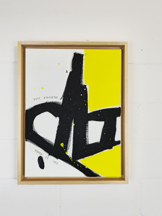 "Stop"; Original mixed media Kunstwerk auf Leinwand