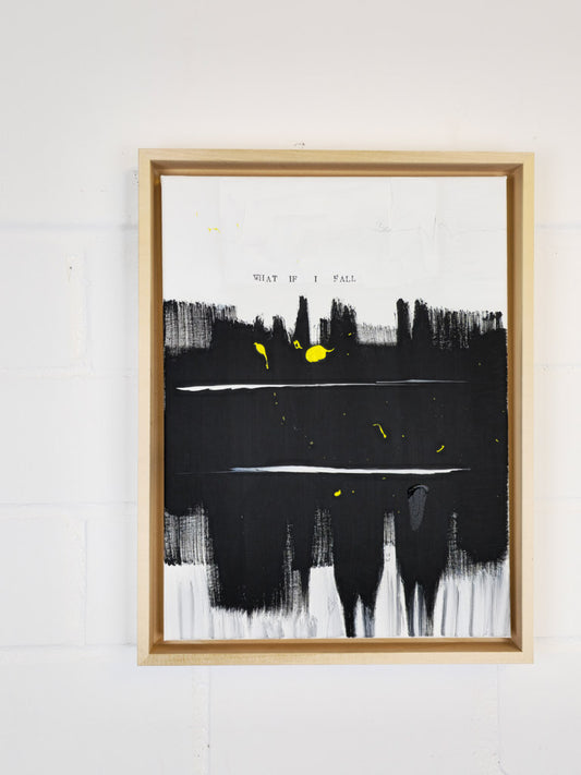 "What if I fall"; Original mixed media abstrakte Kunst
