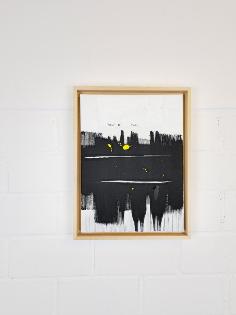 "What if I fall"; Original mixed media abstrakte Kunst