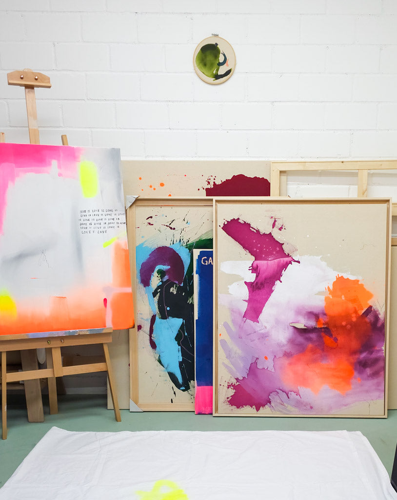 Einblick ins Studio Froilein Juno, Künstler Atelier von Alexandra Wolf