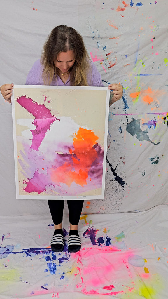 What if I fly - limitierter Kunstdruck - zeitgenössische Mixed Media Kunst