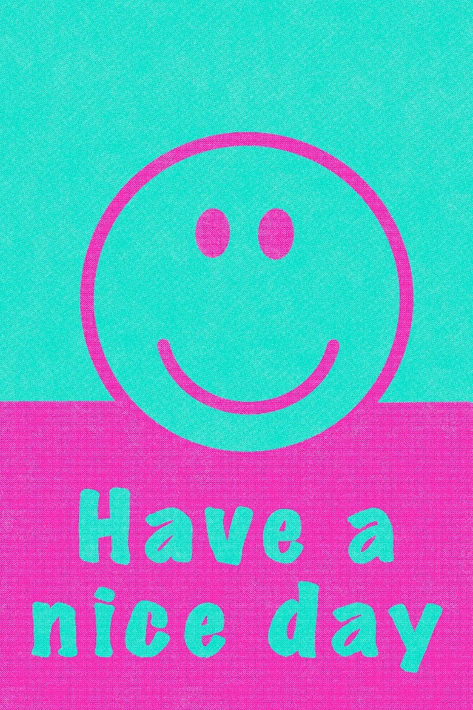 Riso no.1 Art Print - Colorful Smiley Face Wall Art - Retro Risograph Inspired Design - Cheerful Home Decor, Hahnemühle museum quality paper