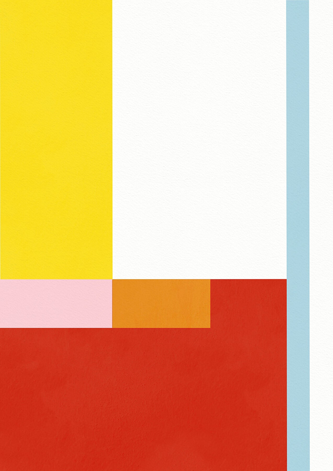 Mia no.2 Kunstdruck - Geometrische abstrakte Wandkunst - Sommerliche Stimmung - Weiche Farben und verspieltes Design - Heimdekoration