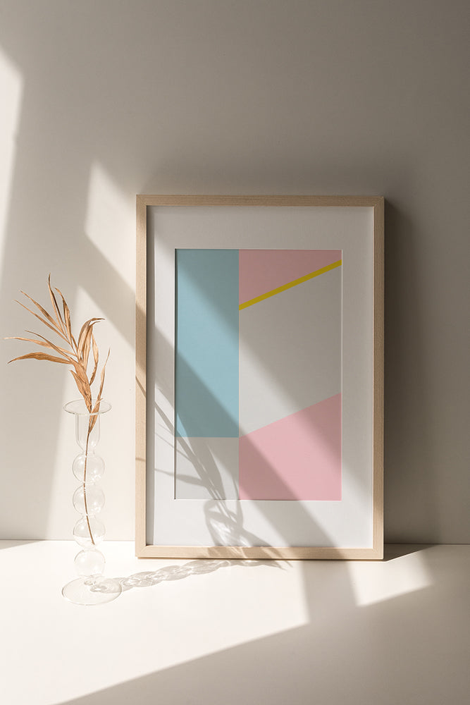 Mia no.2 Art Print - Geometric Abstract Wall Art - Summer Vibes - Soft Colors and Playful Design - Home Decor