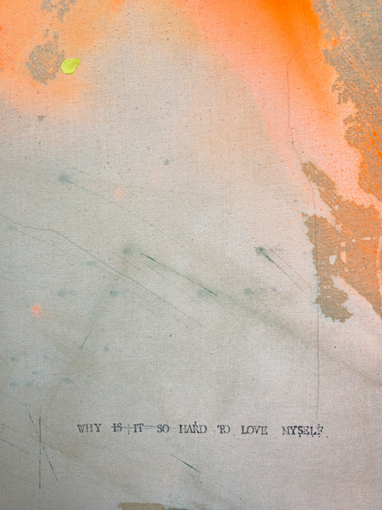 "The hardest love"; Original mixed media artwork on canvas