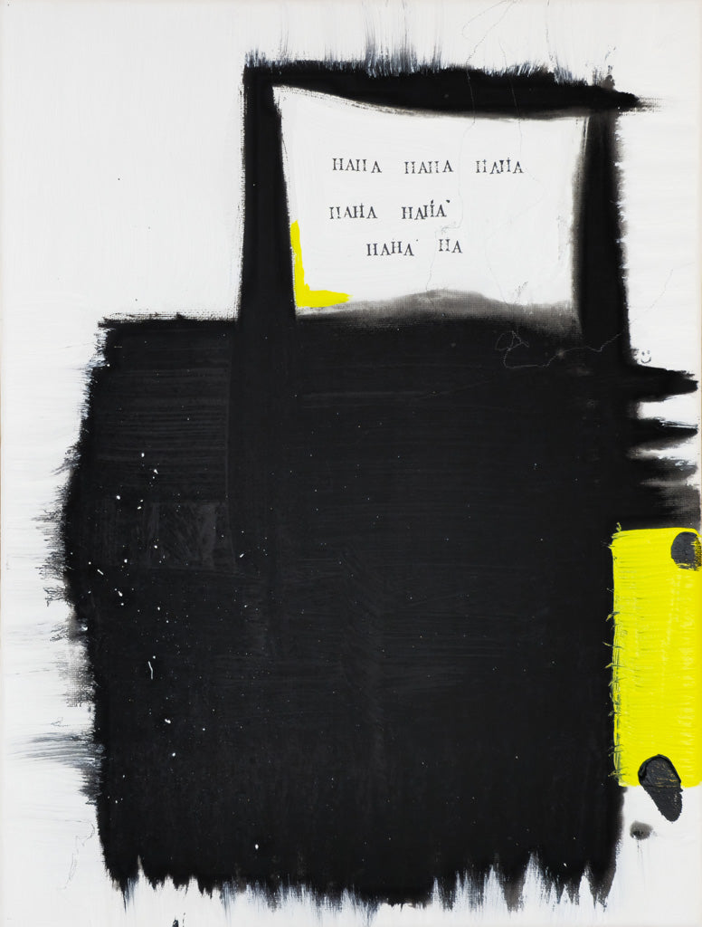 "Laugh out loud"; Original mixed media Kunstwerk auf Leinwand