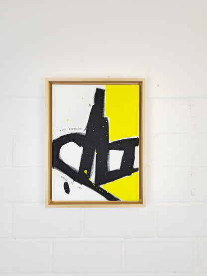 "Stop"; Original mixed media artwork on canvas