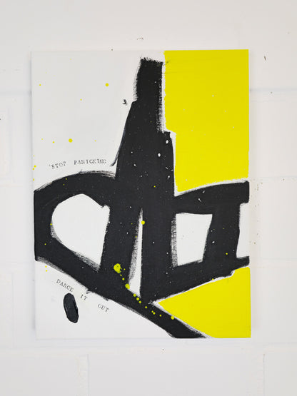 "Stop"; Original mixed media artwork on canvas