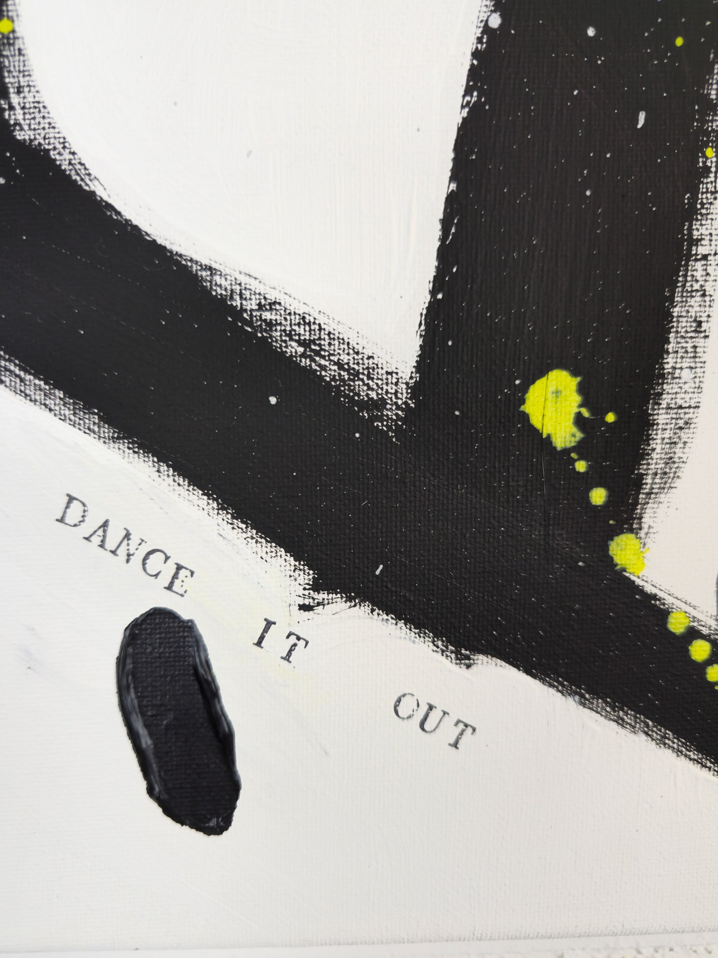 "Stop"; Original mixed media artwork on canvas