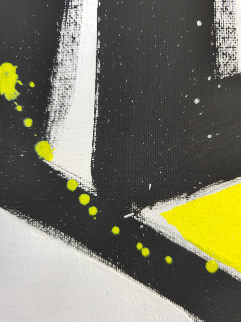 "Stop"; Original mixed media artwork on canvas