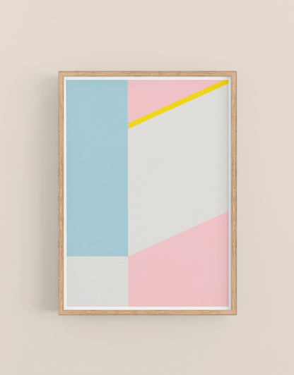 Mia no.2 Art Print - Geometric Abstract Wall Art - Summer Vibes - Soft Colors and Playful Design - Home Decor