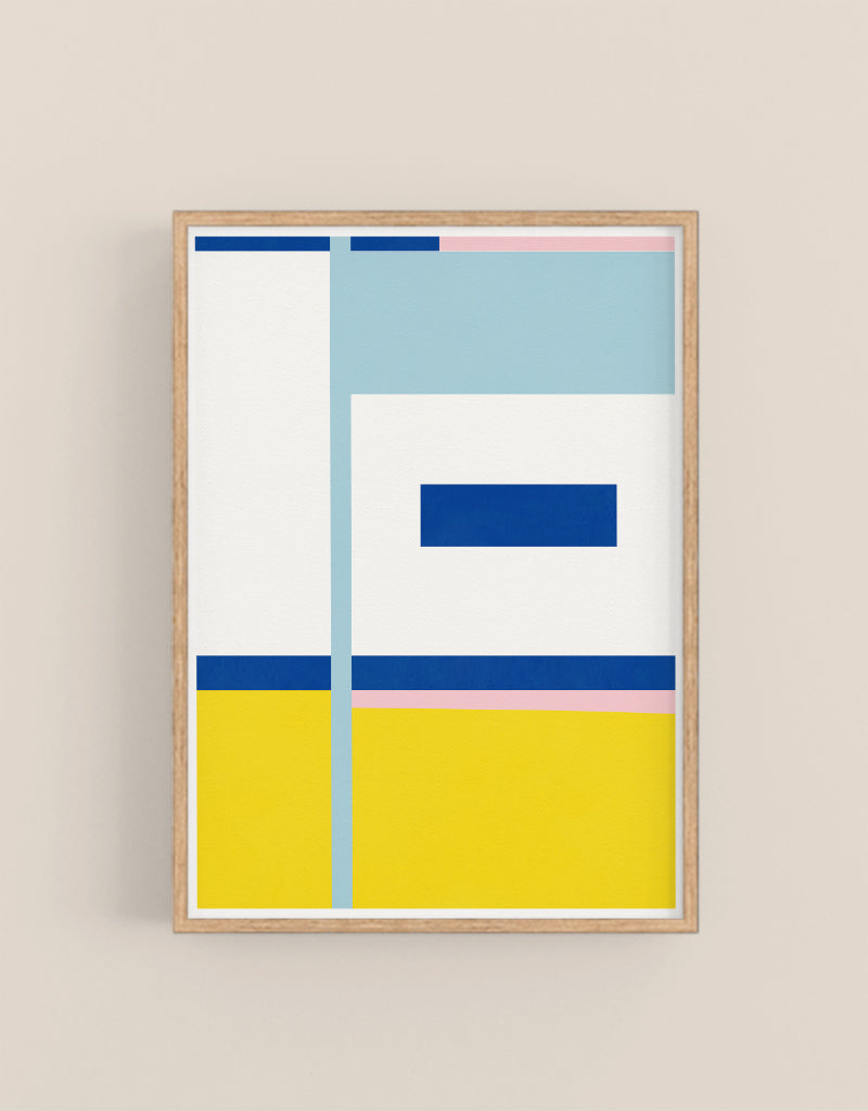 Mia no.3 Kunstdruck - Geometrische abstrakte Wandkunst - Sommer inspirierte Farben - Modern Home Decor“ von Studio Froilein Juno