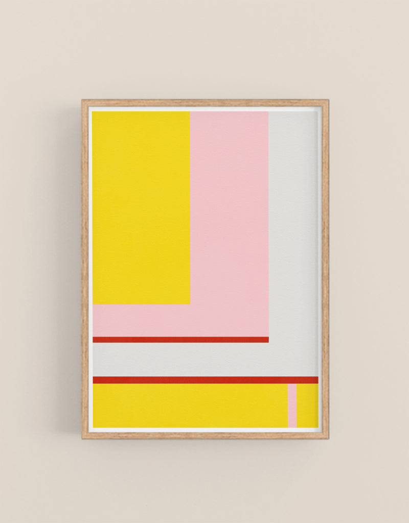Mia no.7 Museum quality giclée Art Print - Bold Geometric Wall Art - Vibrant Colors for Modern Home Decor - Summer Vibes, Hahnemühle Paper