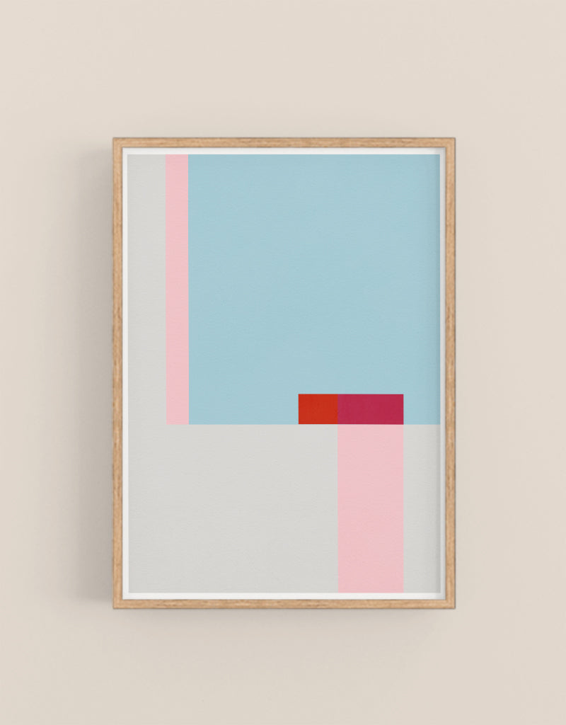 Mia no.8 Museum quality giclée Art Print - Minimalist Geometric Wall Art - Soft Colors and Bold Shapes - Modern Home Decor