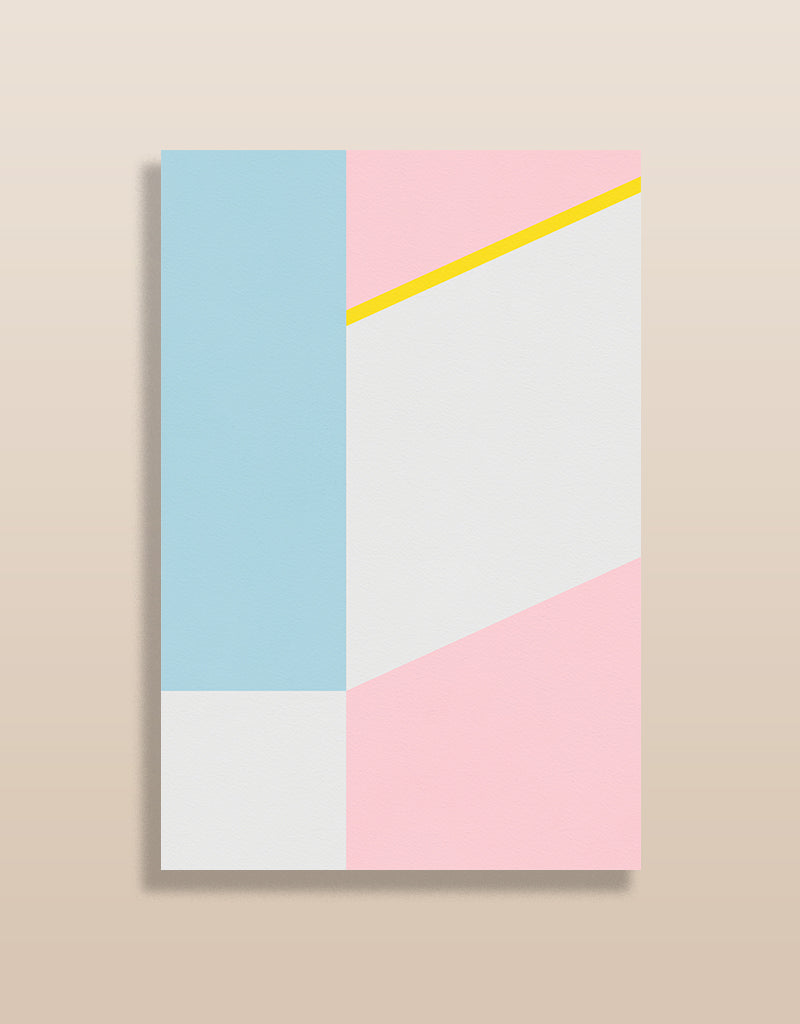 Mia no.2 Art Print - Geometric Abstract Wall Art - Summer Vibes - Soft Colors and Playful Design - Home Decor