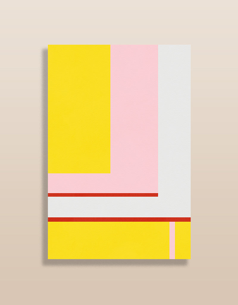 Mia no.7 Museum quality giclée Art Print - Bold Geometric Wall Art - Vibrant Colors for Modern Home Decor - Summer Vibes, Hahnemühle Paper