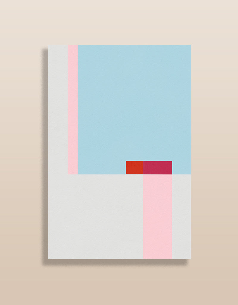 Mia no.8 Museum quality giclée Art Print - Minimalist Geometric Wall Art - Soft Colors and Bold Shapes - Modern Home Decor